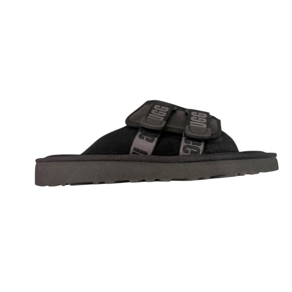 NWT UGG Mens Goldencoast Strap Black Slide Sandals Shoes Size 10